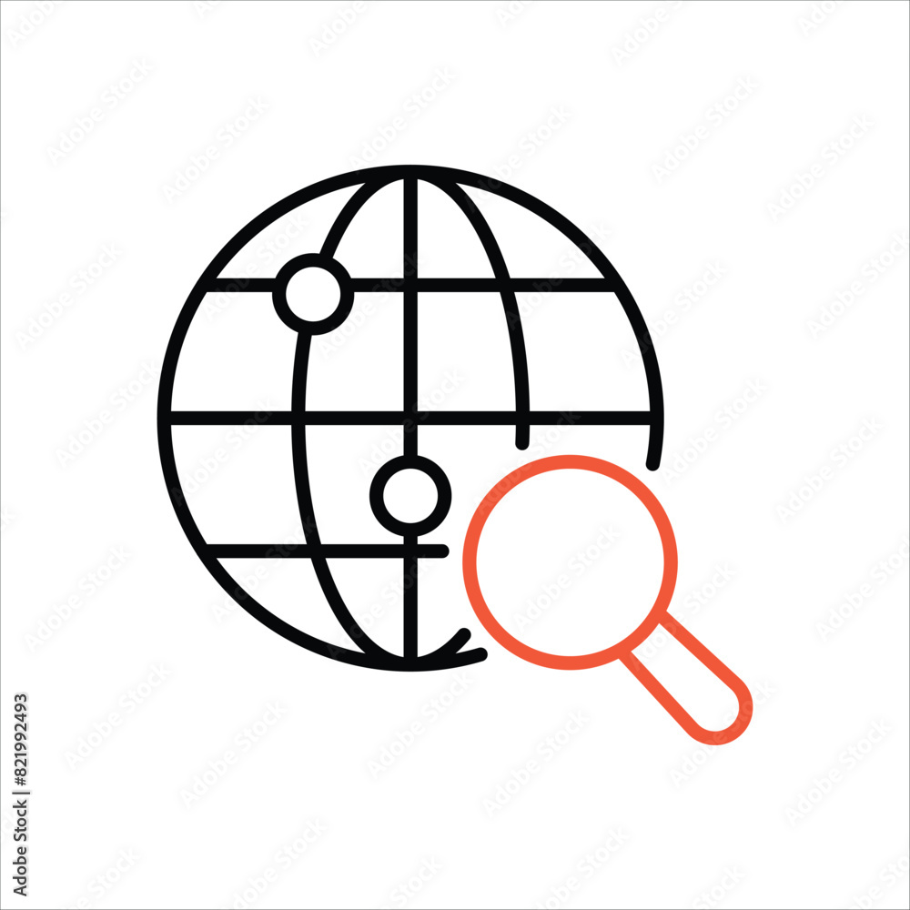 Search Engine Icon editable stock vector icon Search Engine Icon editable stock vector icon