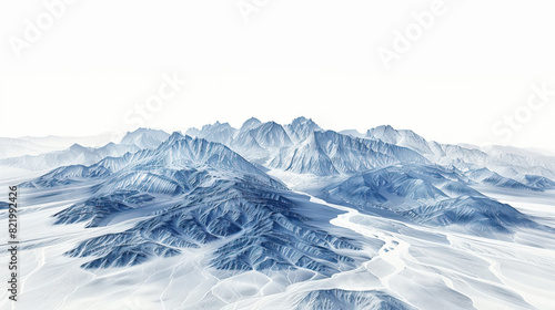 Very modern nature national park background wallpaper, backdrop, texture, Death Valley, California, USA, America, isolated. LIDAR model, elevation scan, topography map, 3D design render, topographic © Goodwave Studio