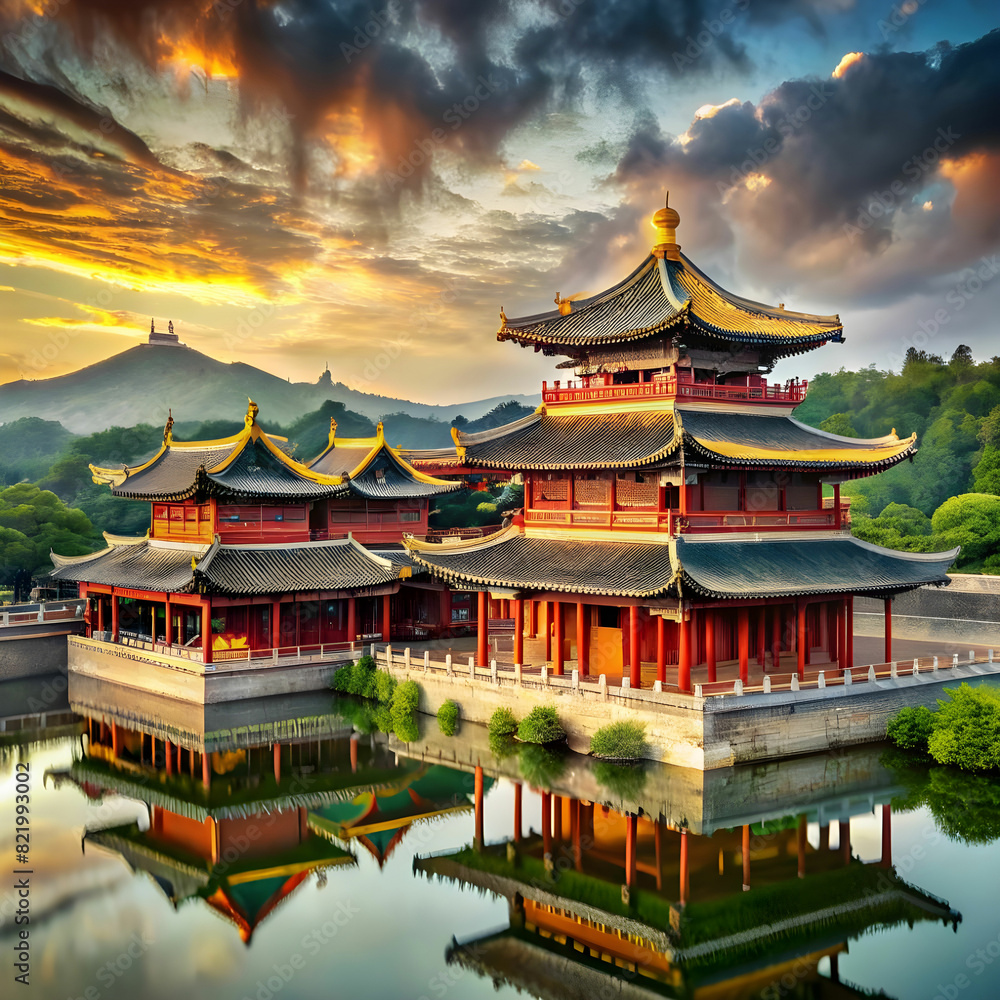 Naklejka premium ancient china