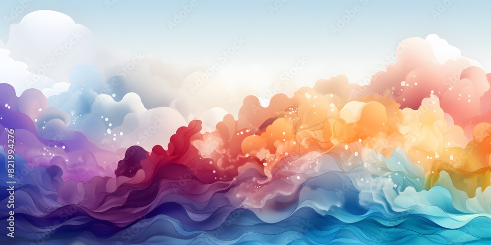 Vibrant Paper Waves Abstract Art Background Vibrant Paper Waves Abstract Art Background