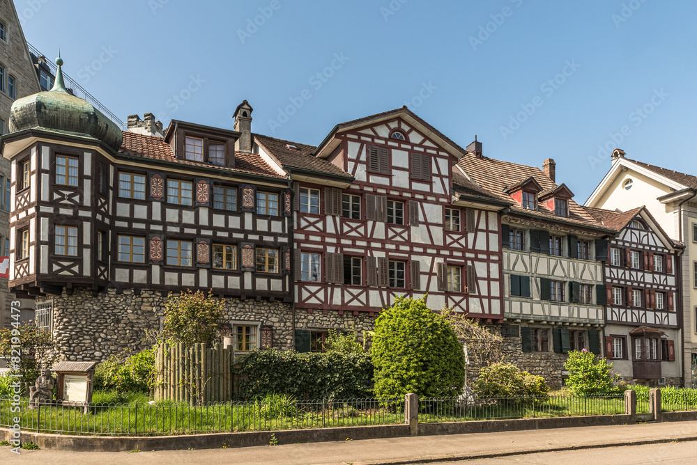 Half-timbered houses in the old town of Arbon, Canton of Thurgau, Switzerland Half-timbered houses in the old town of Arbon, Canton of Thurgau, Switzerland
