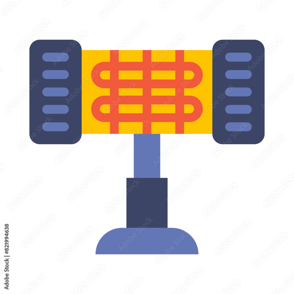 Infrared Heater Vector Flat Icon Infrared Heater Vector Flat Icon