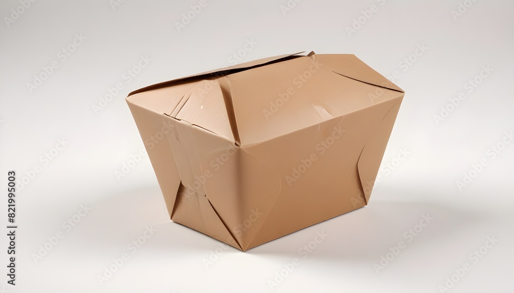 brown unlabeled paper food box isolated on white background brown unlabeled paper food box isolated on white background