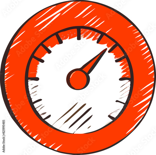 tachometer, icon uneven fill