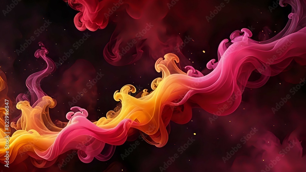 Dark red luxury background with isolated shiny smoke effect in red and ...