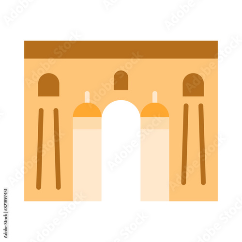New Bridge Of Ronda Vector Flat Icon