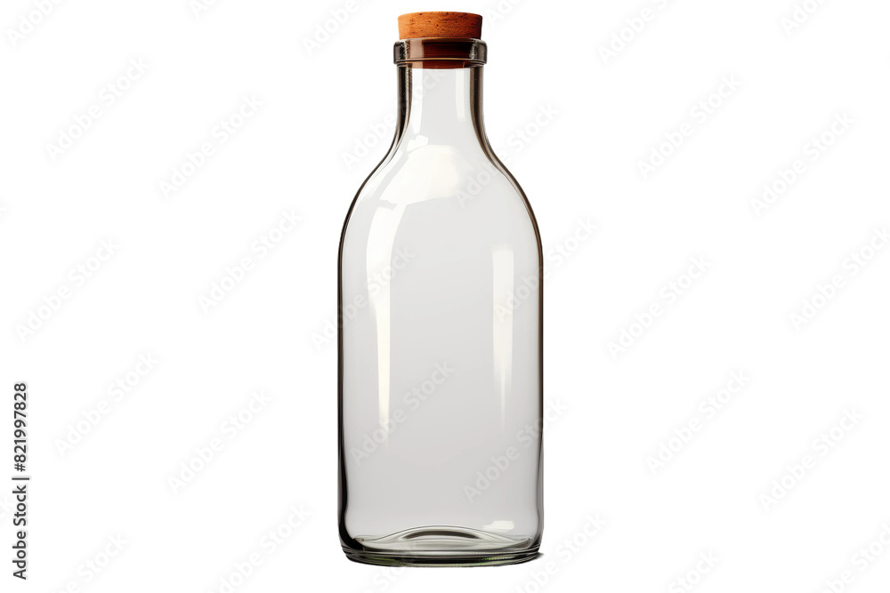 Enchanted Elixir: A Glass Bottle Sealed With Secrets on a Clear PNG or White Background. Enchanted Elixir: A Glass Bottle Sealed With Secrets on a Clear PNG or White Background.