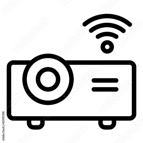 Projector Icon in Line Style