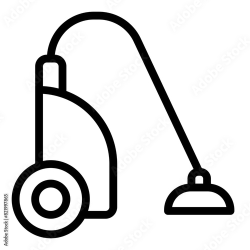 Vacuum Cleaner Icon in Line Style