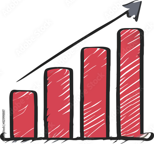 finacial kpi, icon uneven fill