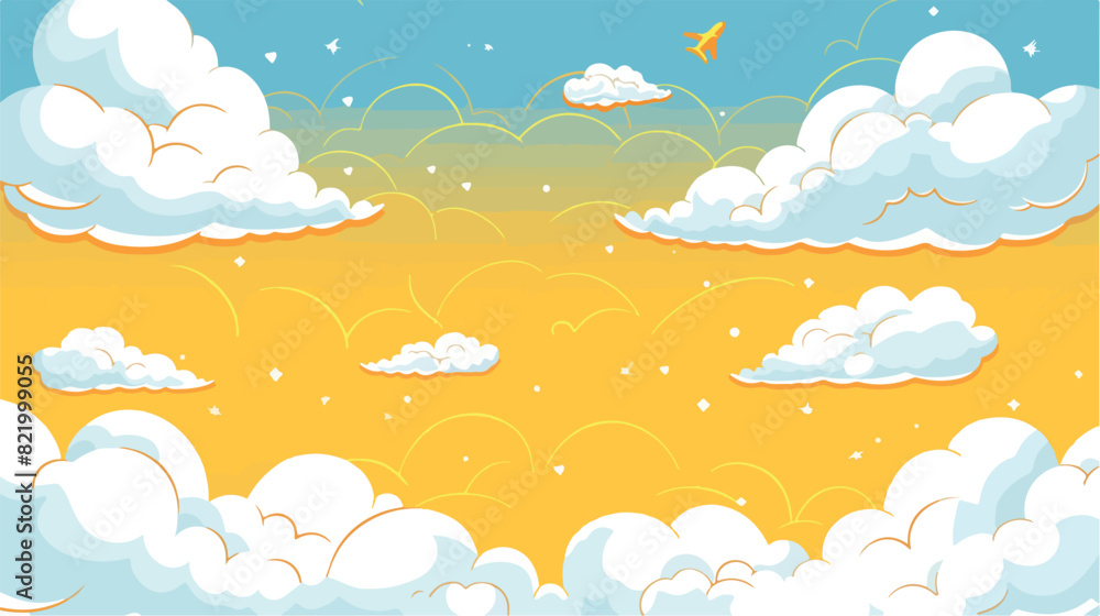 Yellow Cloud Overlay Cartoon Vector style vector designs