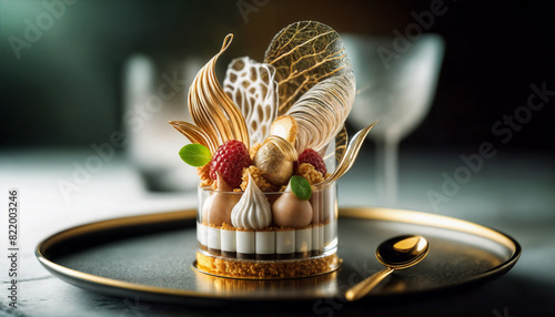 Arte Culinaria- Un Dessert Gourmet di Alta Classe Presentato con Stile