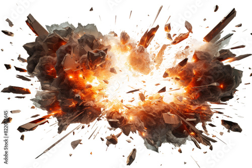 Shattering Symphony: A Ballet of Exploding Glass on a Clear PNG or White Background.