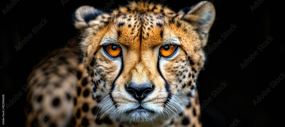 Obraz premium Elegant cheetah traversing the vast savannah landscape in pursuit of elusive prey