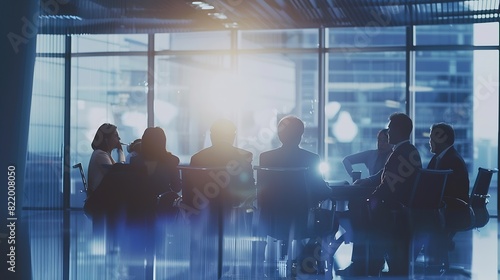 Group of business people busy discussing financial matter during meeting : Generative AI