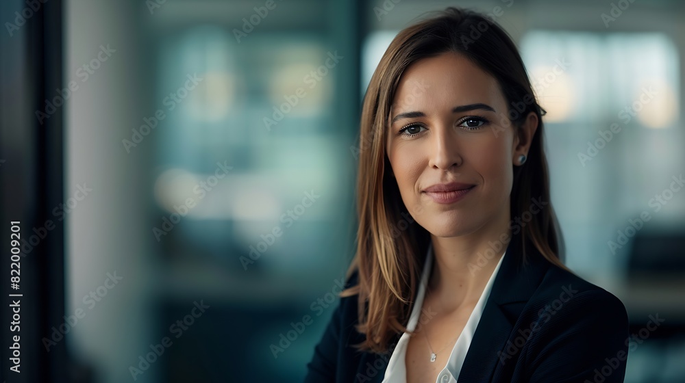 Portrait of a attractive business woman at office : Generative AI Portrait of a attractive business woman at office : Generative AI