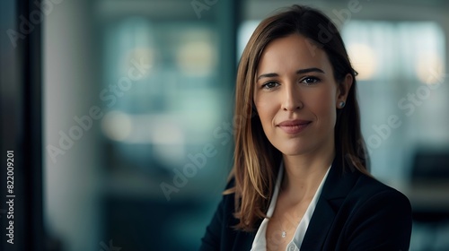 Wallpaper Mural Portrait of a attractive business woman at office : Generative AI Torontodigital.ca