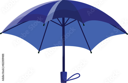 Digital graphic of a closed blue umbrella on a white background, suitable for various designs