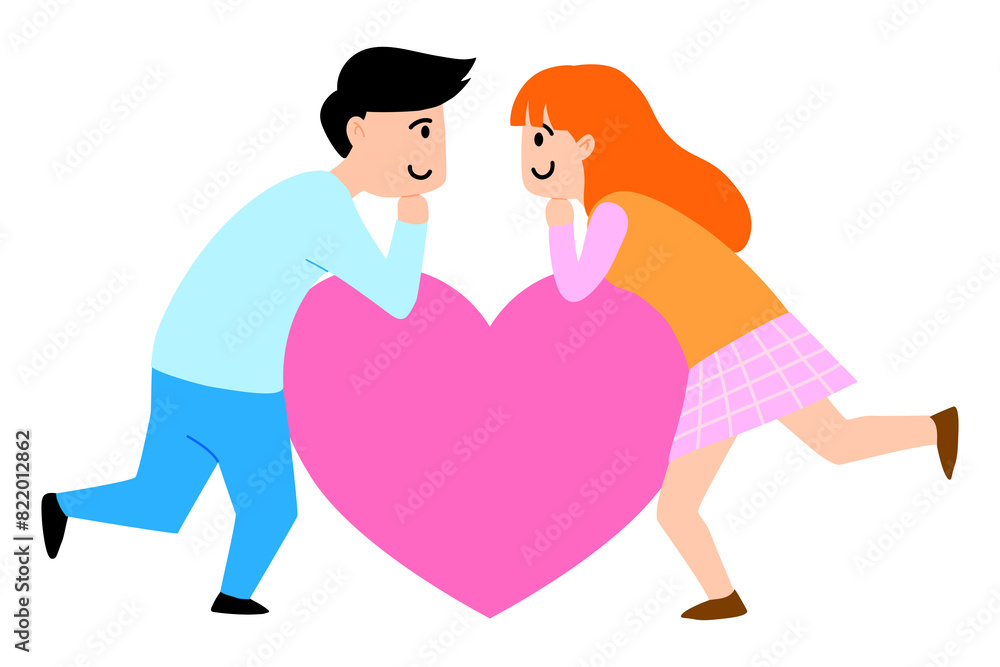 Illustration of love of a couple. Illustration of love of a couple.