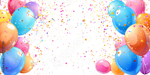 Colorful Balloon CelebrationFestive Party Balloons and Confetti
