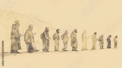 Vision of Daniel’s Prayer for His People - Biblical Watercolor Illustration