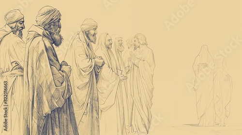 Vision of Daniel’s Prayer for His People - Biblical Watercolor Illustration