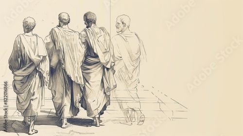 Lame Man Healed by Peter and John at Temple Gate - Biblical Watercolor Illustration