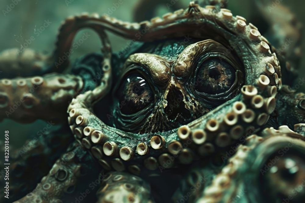 Terrifying Creature with Multi Pupil Eyes and Twisted Intestine Tentacles Surreal Horror Art Terrifying Creature with Multi Pupil Eyes and Twisted Intestine Tentacles Surreal Horror Art