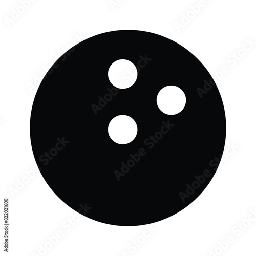Modern icon of bowling ball, customizable icon design