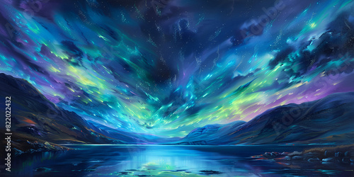 "Stunning Aurora Borealis" | "Northern Lights Over Lake"