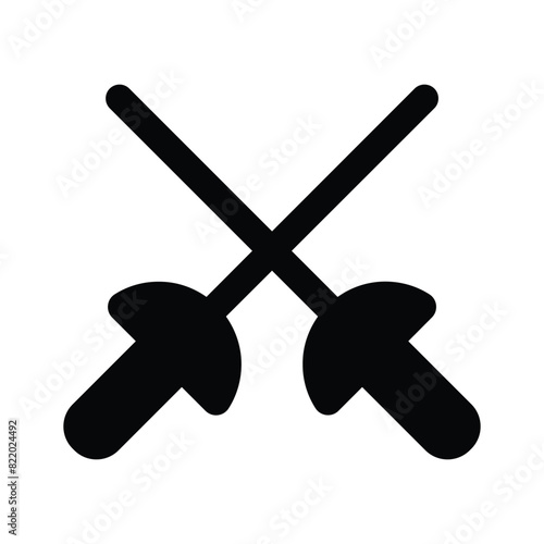 Fencing swords vector design, easy to use and download