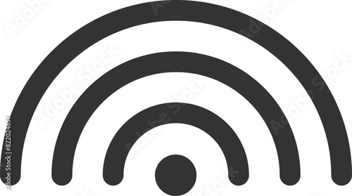 Free wi fi icon. Connection zone wifi vector symbol. Radio waves signal.