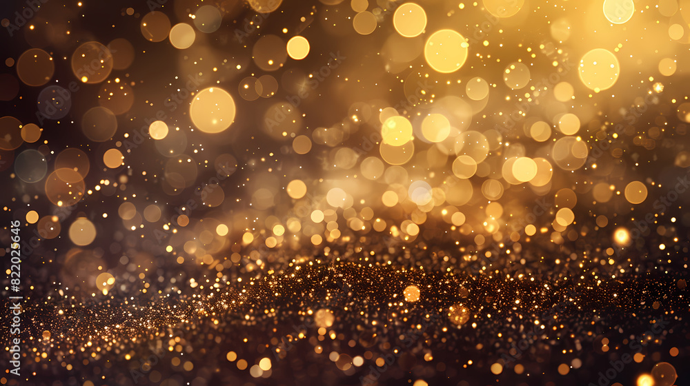 Golden bokeh lights background sparkling, golden light effect suitable for luxury party or celebration background design Golden bokeh lights background sparkling, golden light effect suitable for luxury party or celebration background design