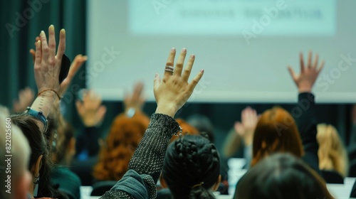 people raising hands