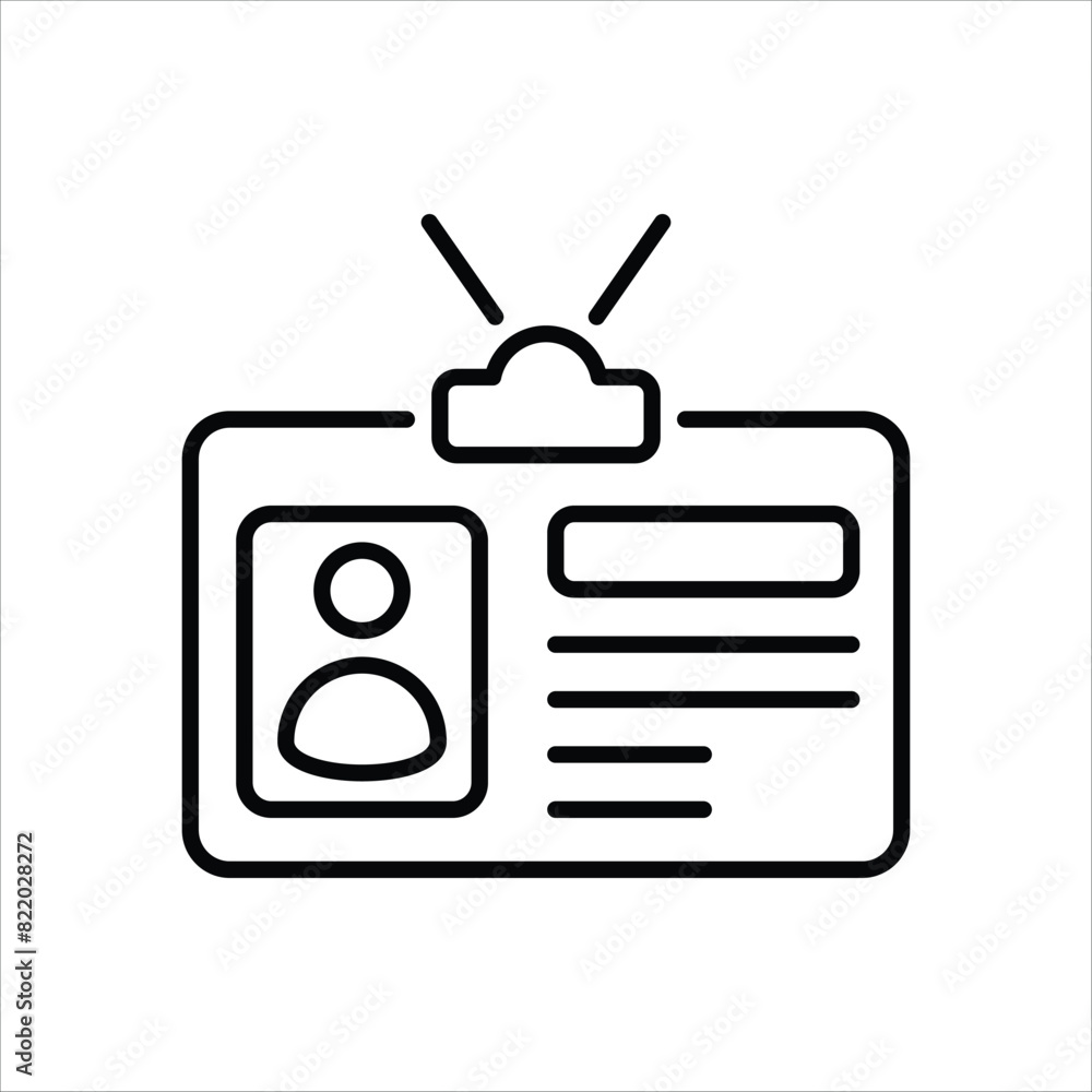 Id Card Icon editable stock vector icon Id Card Icon editable stock vector icon