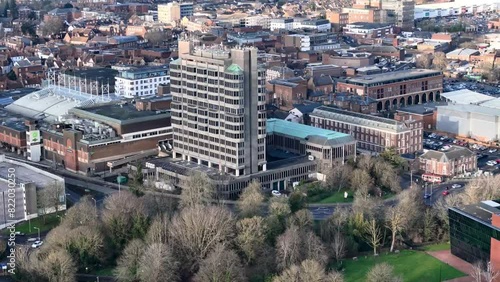 Aerial footage of the Buckinghamshire Council 