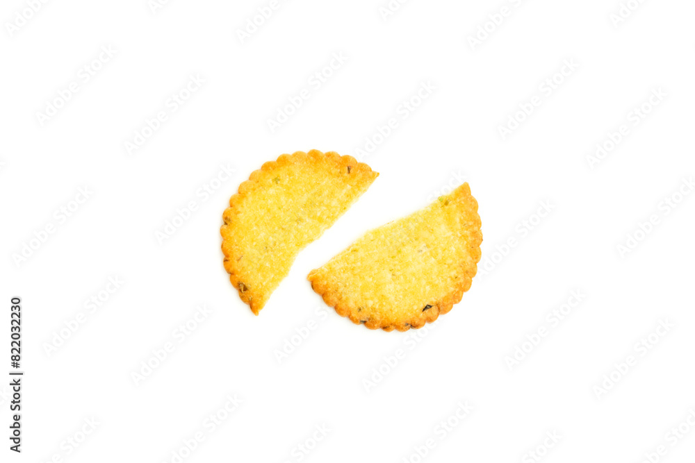 Crackers mixed seaweed isolated on white background, Seaweed flavor biscuit Crackers mixed seaweed isolated on white background, Seaweed flavor biscuit