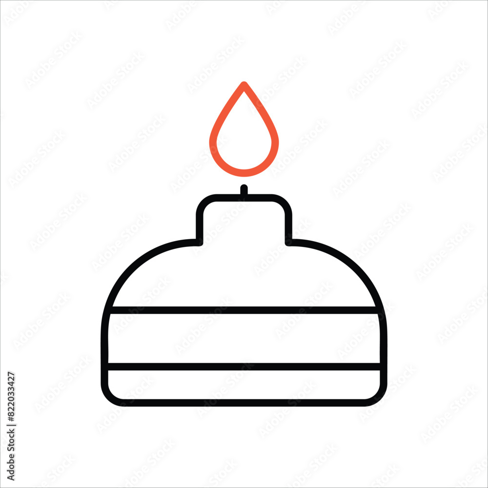 Obraz premium Bunsen Burner Icon editable stock vector icon