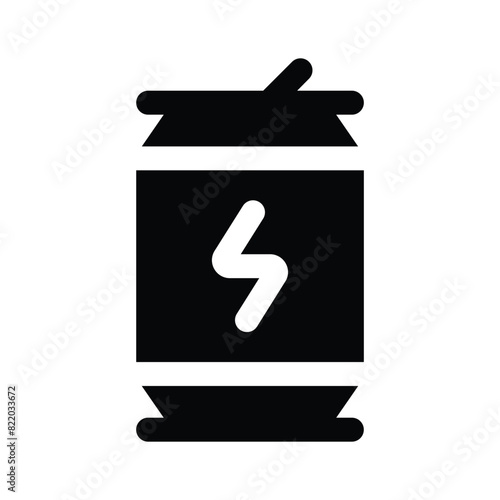 Protein shake, icon of energy drink, customizable vector
