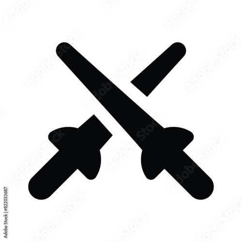 Fencing swords vector design, easy to use and download