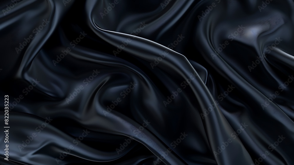 Futuristic Opulence - Smooth Black Silk Texture Background with Gentle Folds in Tetradic Color Scheme Futuristic Opulence - Smooth Black Silk Texture Background with Gentle Folds in Tetradic Color Scheme