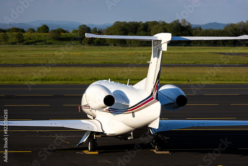 a business jet at a sports airport