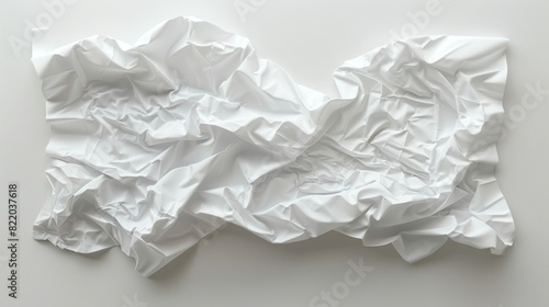 A crumpled piece of paper with a blank space unfolds  revealing a crisp  white surface open for creation.