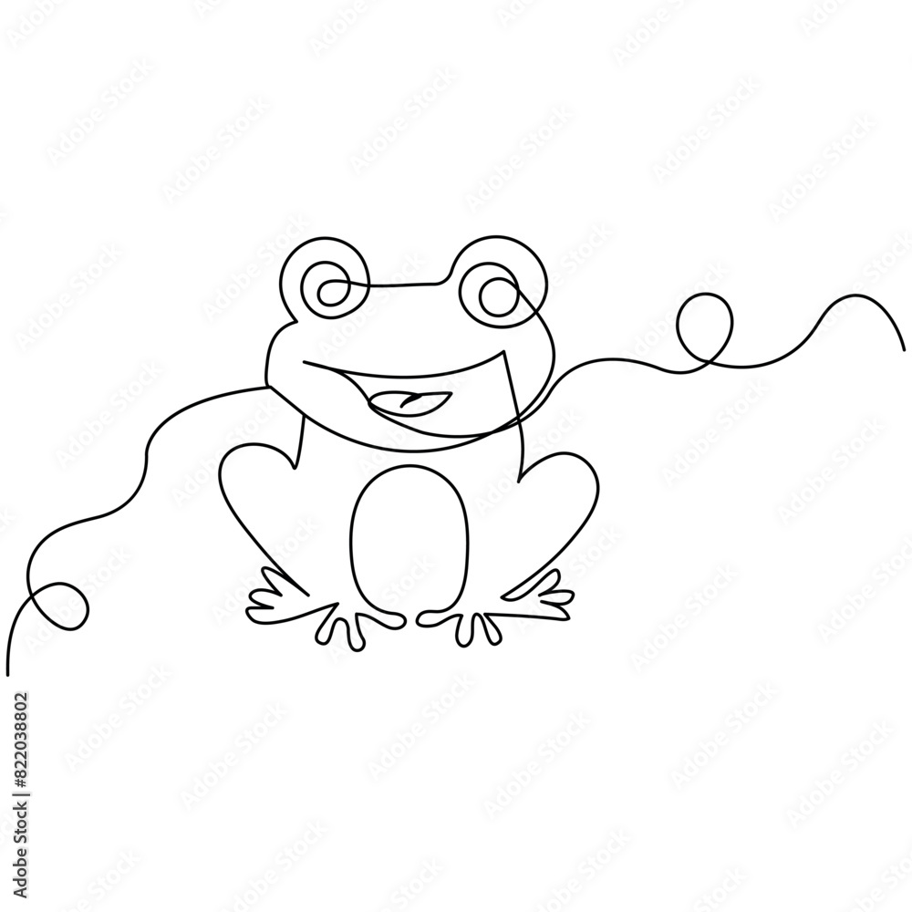 Frog continuous one line drawing of outline vector illustration
Frog continuous one line drawing of outline vector illustration
