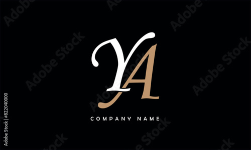 YA, AY, Y, A Abstract Letters Logo Monogram