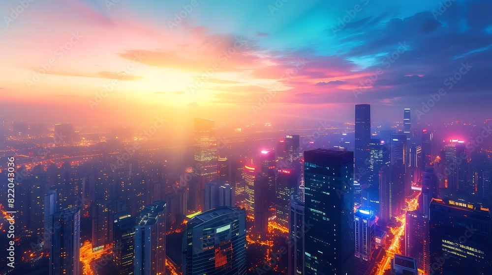 Fototapeta premium Background of city view