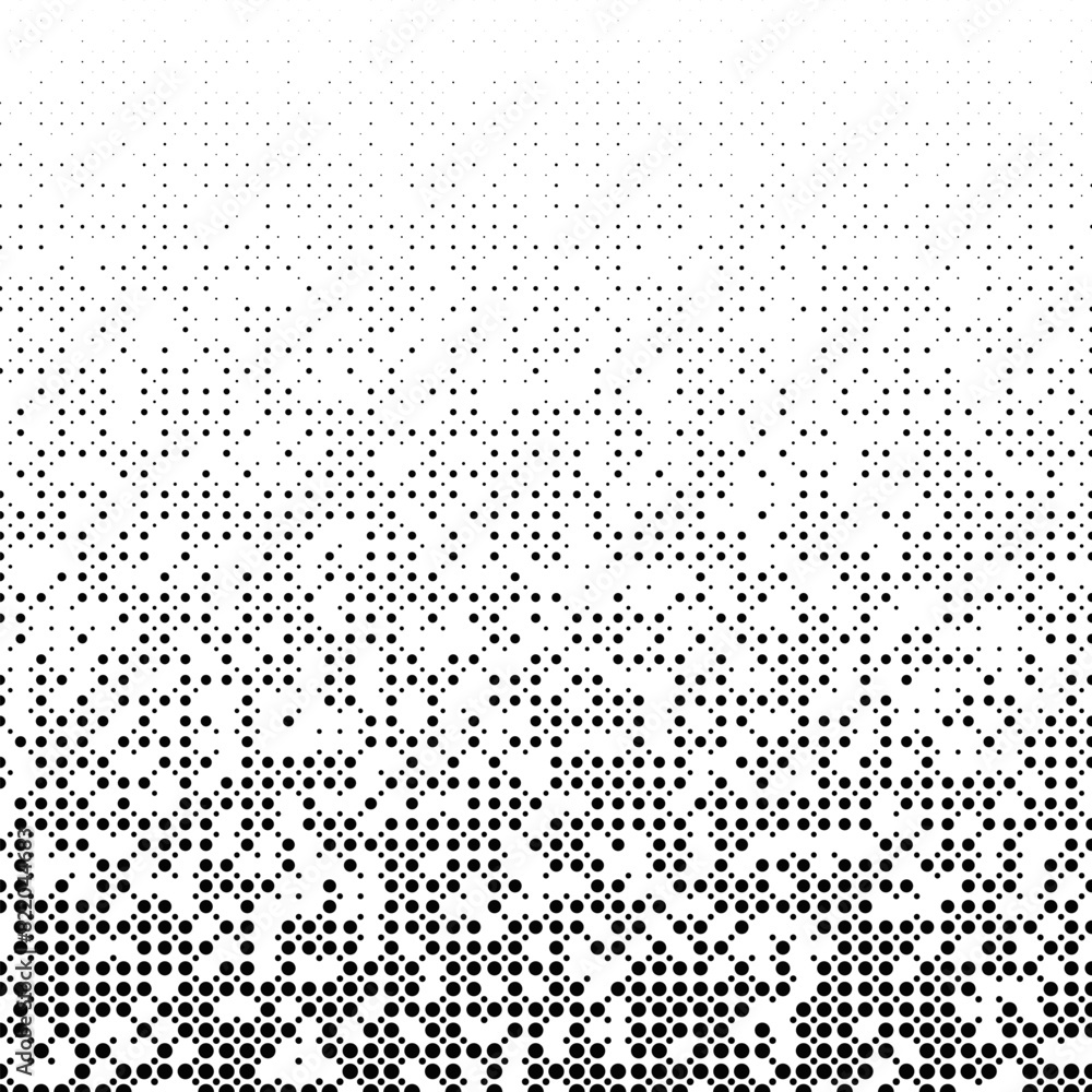 Geometrical black and white circle pattern background - monochrome abstract vector graphic design with circles