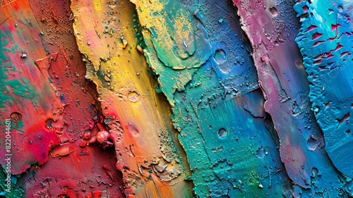 Layers of color overlap and blend, creating a rich and textured background.