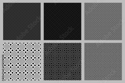 Geometrical square pattern background collection - abstract  vector illustrations from diagonal squares