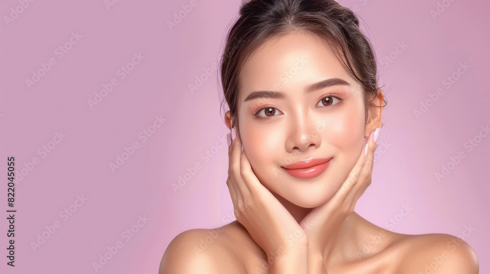 close up view of young beautiful woman close up view of young beautiful woman